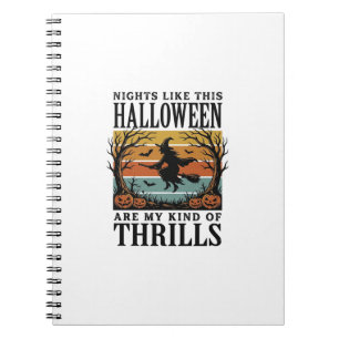 Carnet Gravure de scène d'épouvante Halloween sorcière vi