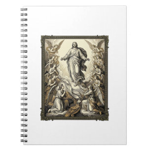 Carnet Gravure vectorielle d'art vintage d'ange d'ascensi