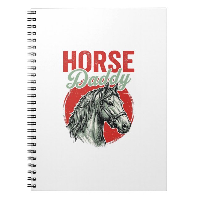 Carnet Gravure vintage de papa cheval (Devant)