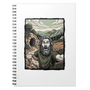 Carnet Gravure Vintage Portrait Barbu Surpris Design