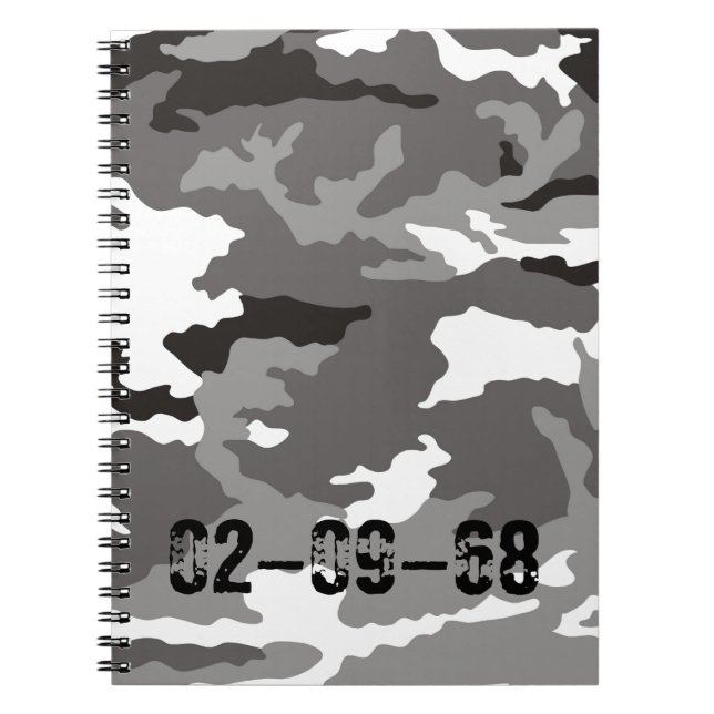 Carnet Gray camouflage pattern (Devant)