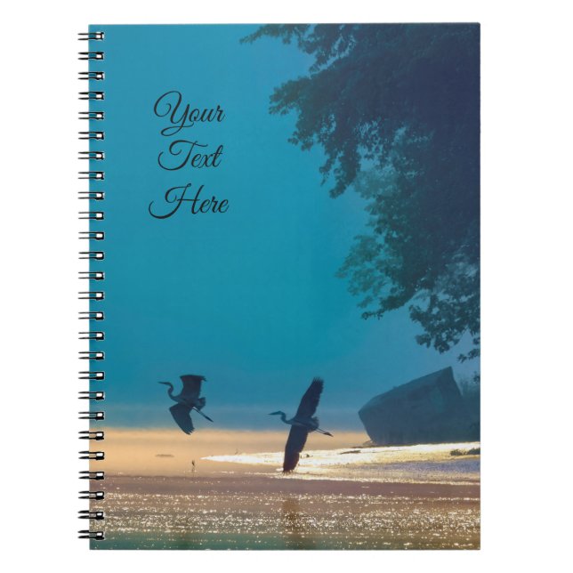 Carnet Great Blue Herons prend l'avion au-dessus de CT Ri (Devant)