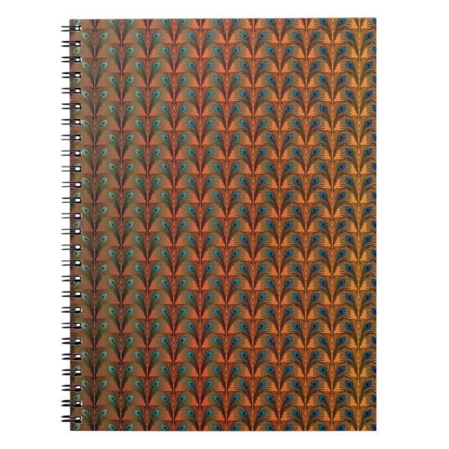 Carnet Great Gatsby Feathers art deco design (Devant)