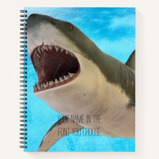 Carnet Great White Shark Boys School Spiral (Devant)