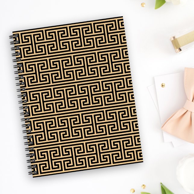 Carnet Grec Meander Carré clé H Motif Brown (Créateur téléchargé)