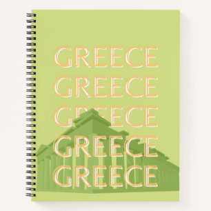 Carnet Grèce Travel Art, Summer Travel Art, Green