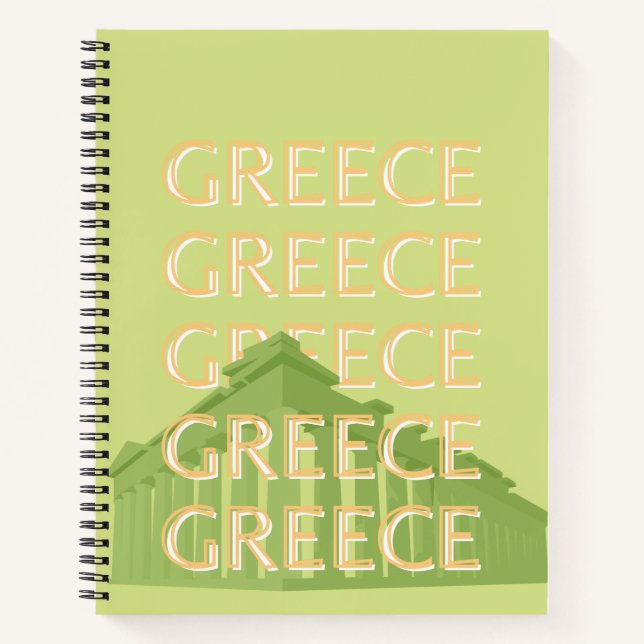 Carnet Grèce Travel Art, Summer Travel Art, Green (Devant)
