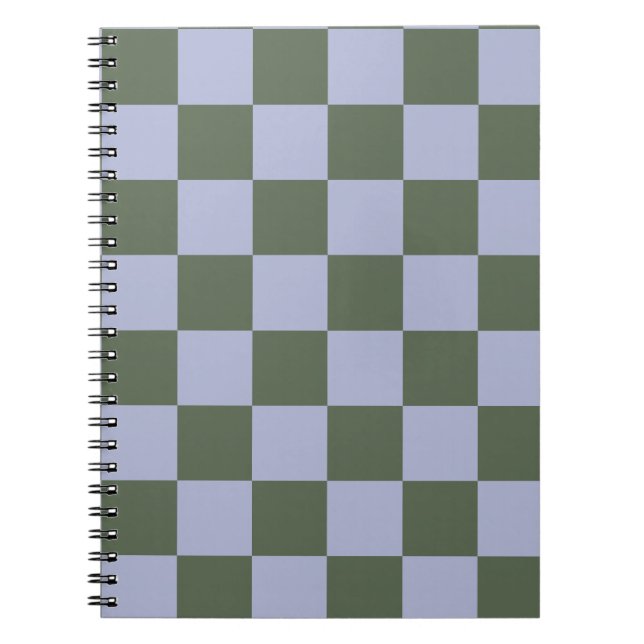 Carnet Green and Blue Checkered (Devant)