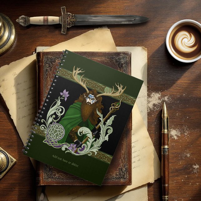 Carnet Green Celtic Antlers Man  (Créateur téléchargé)