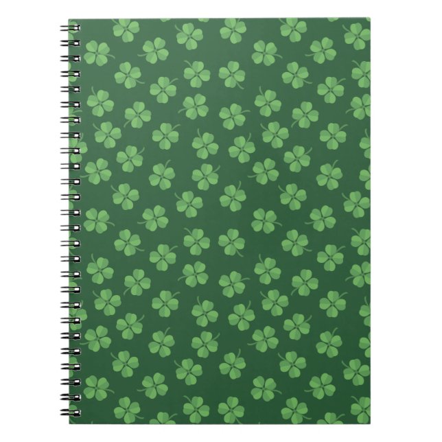 Carnet Green Celtic Irish Four Leafed Clovers St. Patrick (Devant)