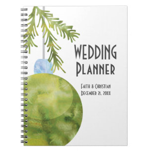 Carnet Green Christmas Ornament, Wedding Planner