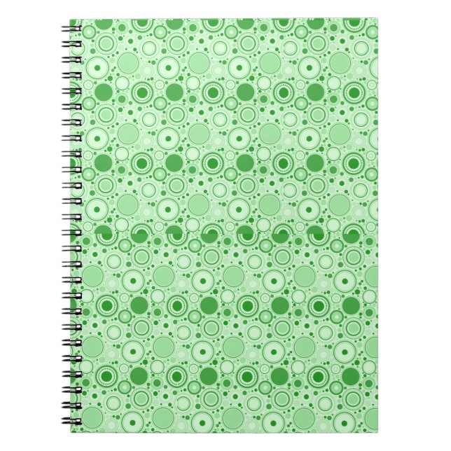 Carnet Green Circles Pattern (Devant)