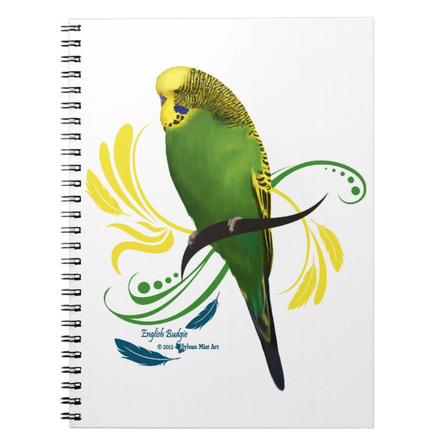 Carnet Green English Budgie (Devant)