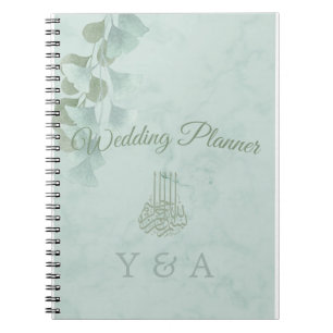 Carnet Green Eucalyptus Foliage Bismillah Mariage en marb