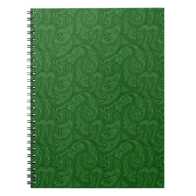 Carnet Green Paisley (Devant)