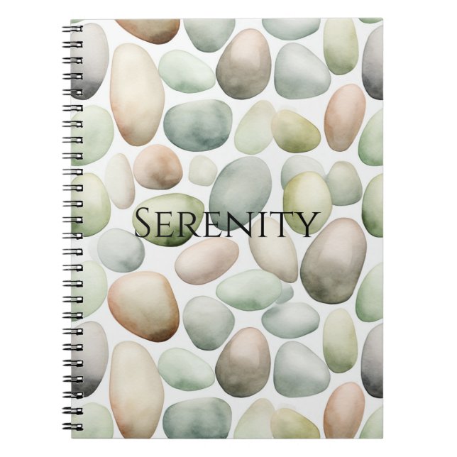 Carnet Green Pebbles Stones Rocks Serenity (Devant)