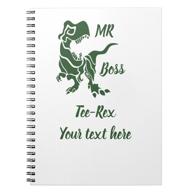 Carnet Green Trex le Boss Dino (Devant)