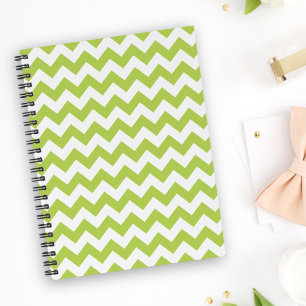 Carnet Green Zigzag, Green Chevron, Motif géométrique