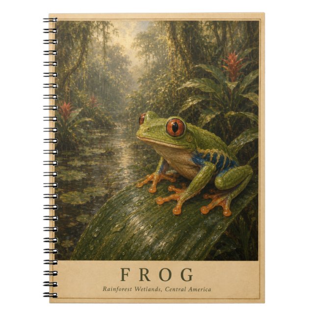 Carnet Grenouille Amérique centrale VINTAGE (Devant)