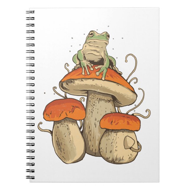 Carnet Grenouille avec champignons (Devant)