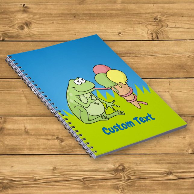 Carnet Grenouille avec ordinateur portable Icecream (Créateur téléchargé)