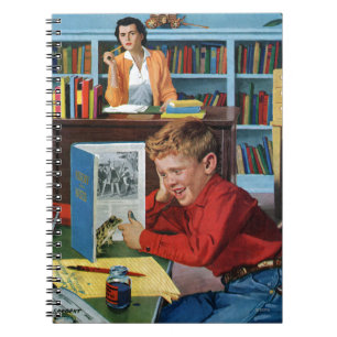 Carnet Grenouille dans la bibliothèque