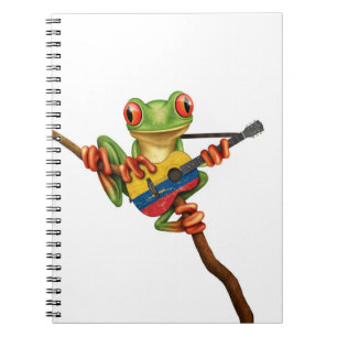 Carnet Grenouille d'arbre jouant le blanc colombien de