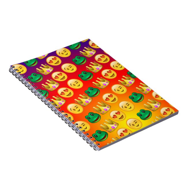 Carnet Grenouille et princesse Emojis Pattern (Côté Droit)