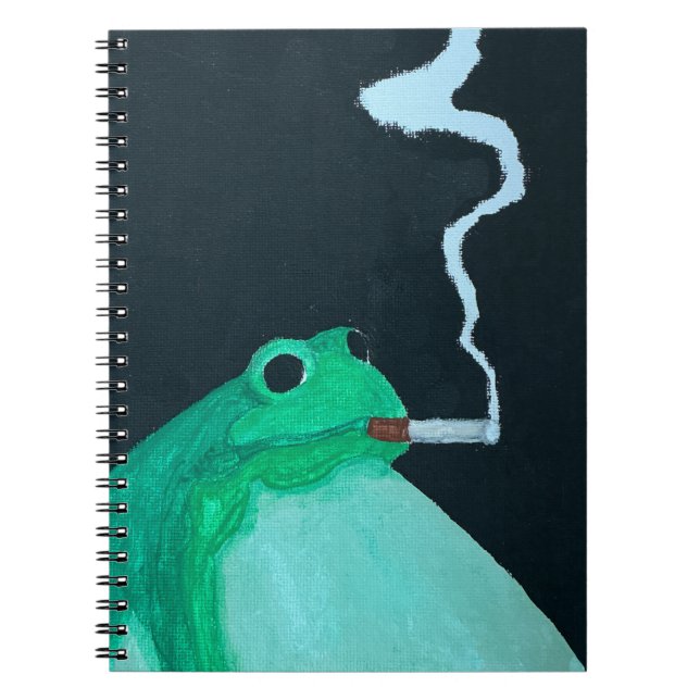 Carnet Grenouille Fumeuse Drôle | Animal de Meme Excentri (Devant)
