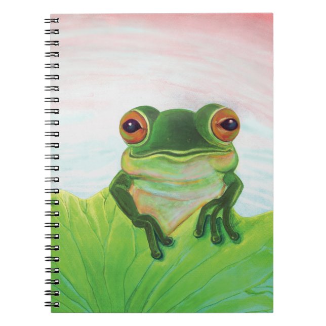 Carnet Grenouille verte en étang (Devant)