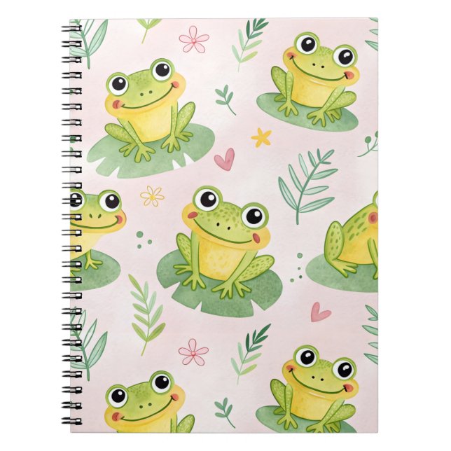 Carnet Grenouilles mignonnes Motif (Devant)
