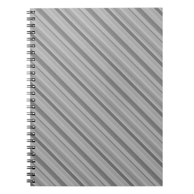 Carnet Grey diagonal stripes (Devant)
