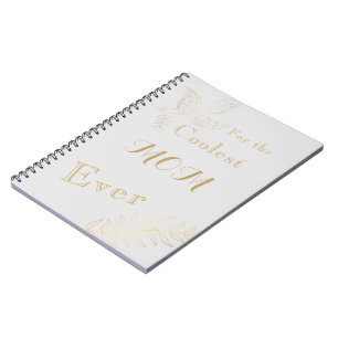 Carnet Grey Gold Coolest Mom Ever Spiral Photo Notebook