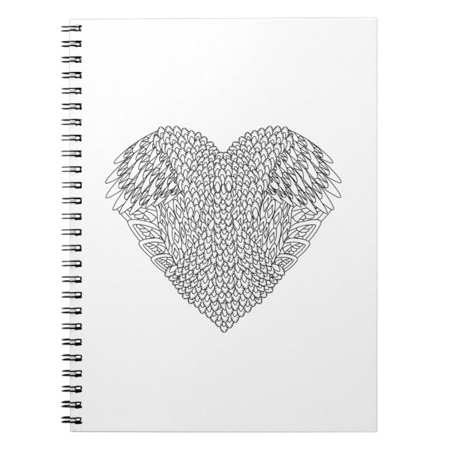 Carnet Griffonnage à ailes de coeur (Devant)