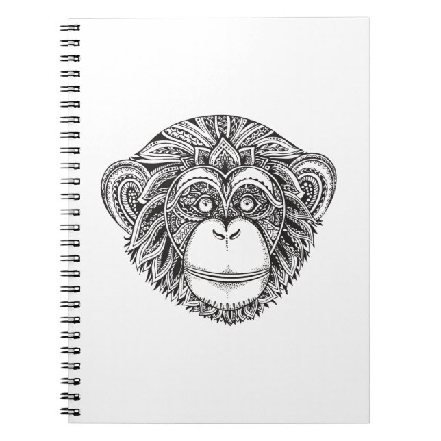 Carnet Griffonnage d'Illustartion de singe (Devant)
