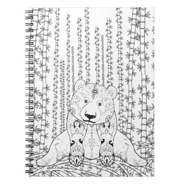 Carnet Griffonnage en bambou de panda (Devant)