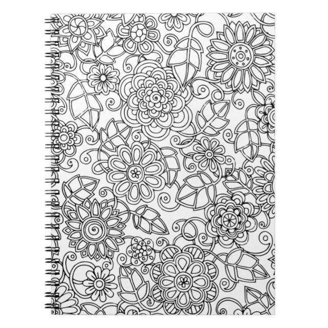 Carnet Griffonnage floral ethnique (Devant)