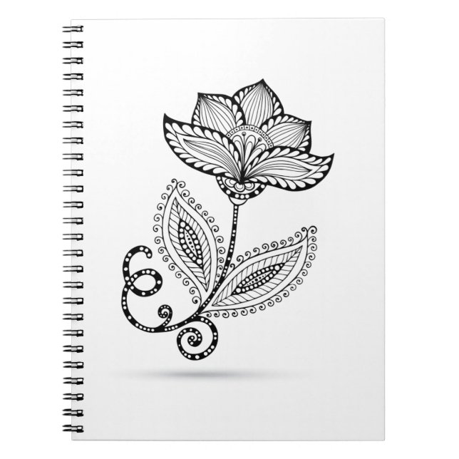 Carnet Griffonnages de Paisley Mehndi de henné (Devant)