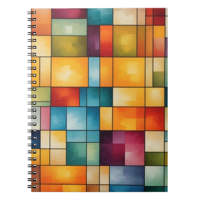 Carnet Grille de blocs de couleur - Art Abstrait (Devant)