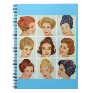 Carnet grille de coiffures des années 1960