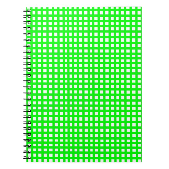Carnet Grille de maillage carré vert (Devant)