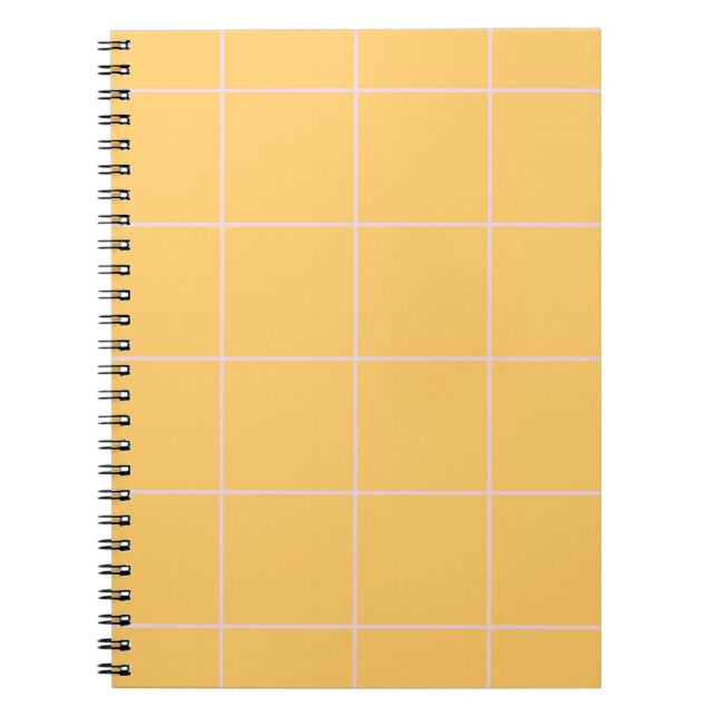 Carnet Grille de motif de vérification de couleur minimal (Devant)