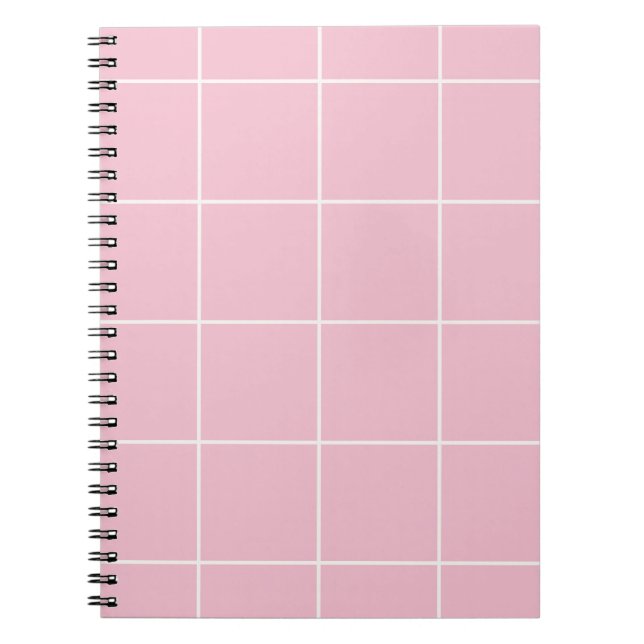 Carnet Grille de motif de vérification de couleur minimal (Devant)