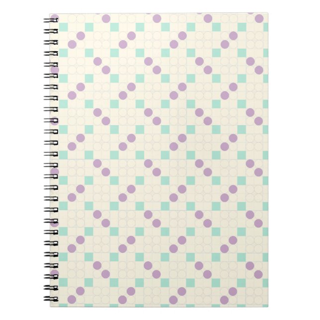 Carnet Grille Pastel Lavender et Mint (Devant)