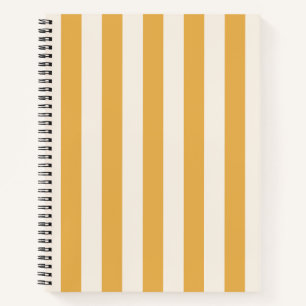 Carnet Grilles Verticales Moutarde Jaune Et Blanc Gratté