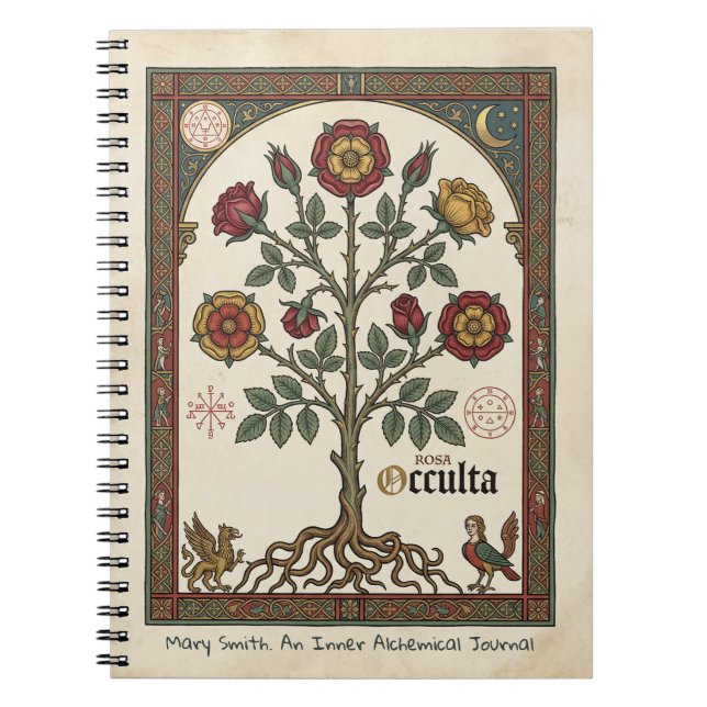 Carnet Grimoire Alchimique Rosa Occulta (Devant)