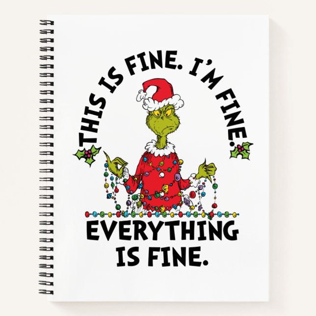 Carnet Grinch | Everything is Fine (Devant)