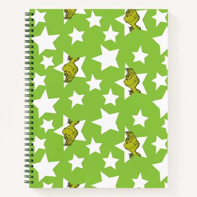 Carnet Grinch Peeking Star Pattern (Devant)