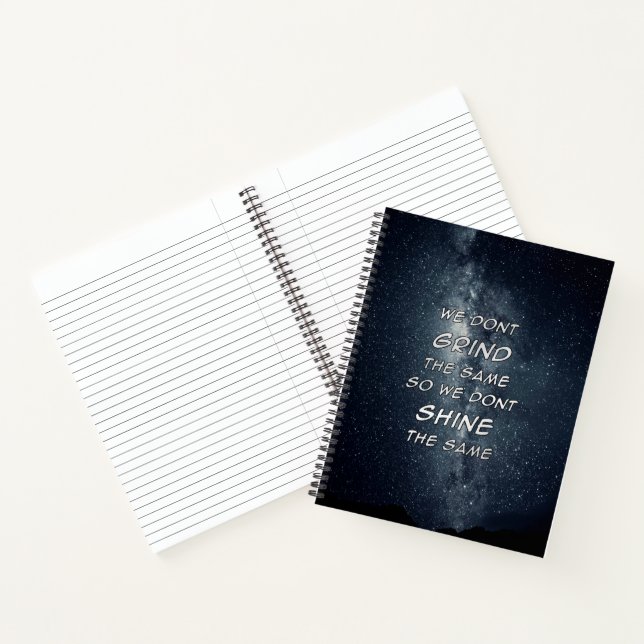 Carnet Grind & Shine Stars Inspiration Motivationnelle (Intérieur)