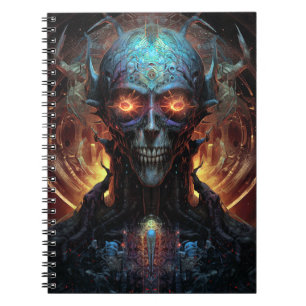 Carnet Grinning Evil Alien Homme Sci-Fi Art